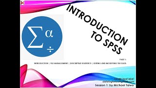 INTRODUCTION TO SPSS: SESSION 1