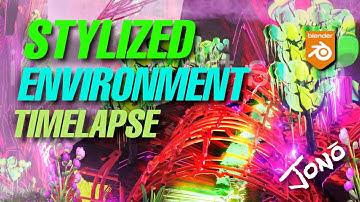 STYLIZED 3D ENVIRONMENT - Blender 3D Timelapse | Fantasy Concept Art | #CG #EnvironmentDesign