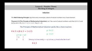 Pure Math - Lesson 4 - Number Theory - Part 3 - Induction