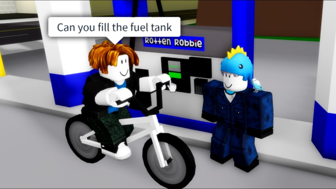 Дино устраивается на работу на заправке — Брукхейвен 🏡 RP Смешные моменты