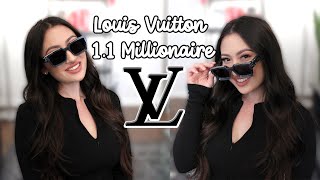 LOUIS VUITTON 1.1 MILLIONAIRE SUNGLASSES IN GRIS/MARBLED GRAY