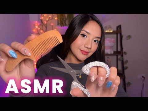 ASMR TE ARREGLO PARA UNA FIESTA + TE MAQUILLO + TE PEINO (roleplay) 💤🩷