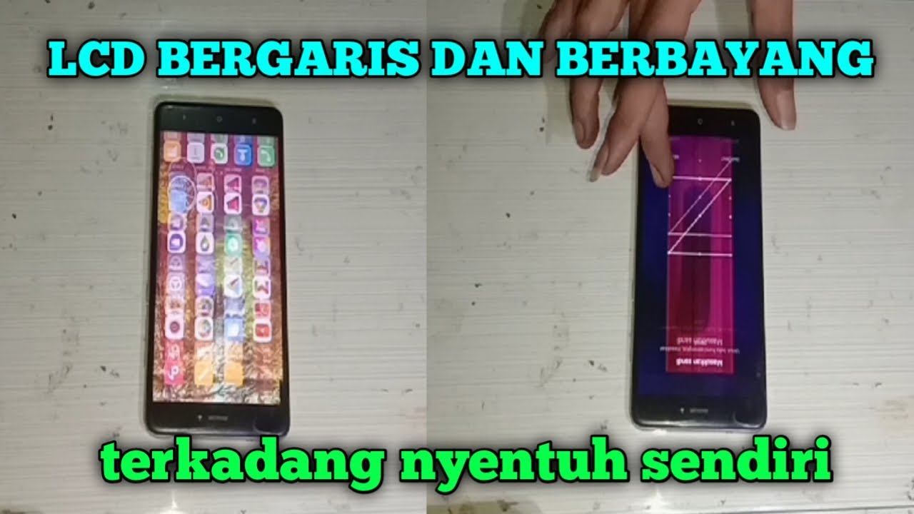 lcd bergaris dan berbayang 