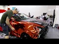 Time Lapse Orange Chrome Vinyl Installation Genesis Coupe With Gloss Carbon Fiber Vinyl  By @ckwraps