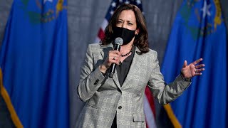 VP candidate Kamala Harris attends a drive-in campaign event in Orlando, FL