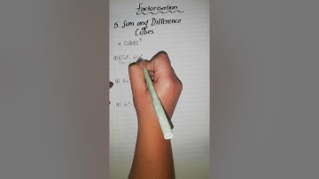 Factorisation [5] Sum and Difference of cubes