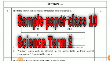 sample paper class 10 science term 2 2022 cbse section a