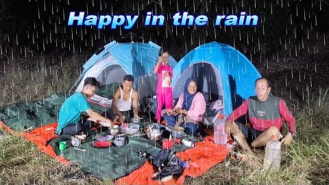 diguyur hujan deras camping fishing, relaxing rain sound, tidur nyenyak sampai pagi