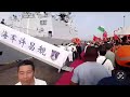 Nigerian maritime welcoming chinese warship in lagos