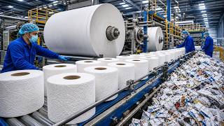How Waste Paper Becomes Soft Toilet Paper Rolls | Full Factory Process