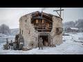 He Built His Cabin Inside an Abandoned 30-Foot Grist Mill — 4-Foot Stone Walls Held Heat All Winter
