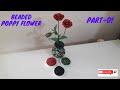 How to make DIY Beaded Poppy Flower//Very Easy Beaded Poppy Flower Tutorial (Part-01)