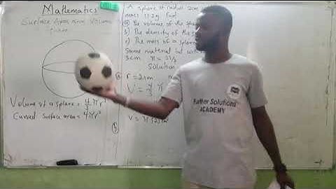 Surface Area and Volume of a Sphere