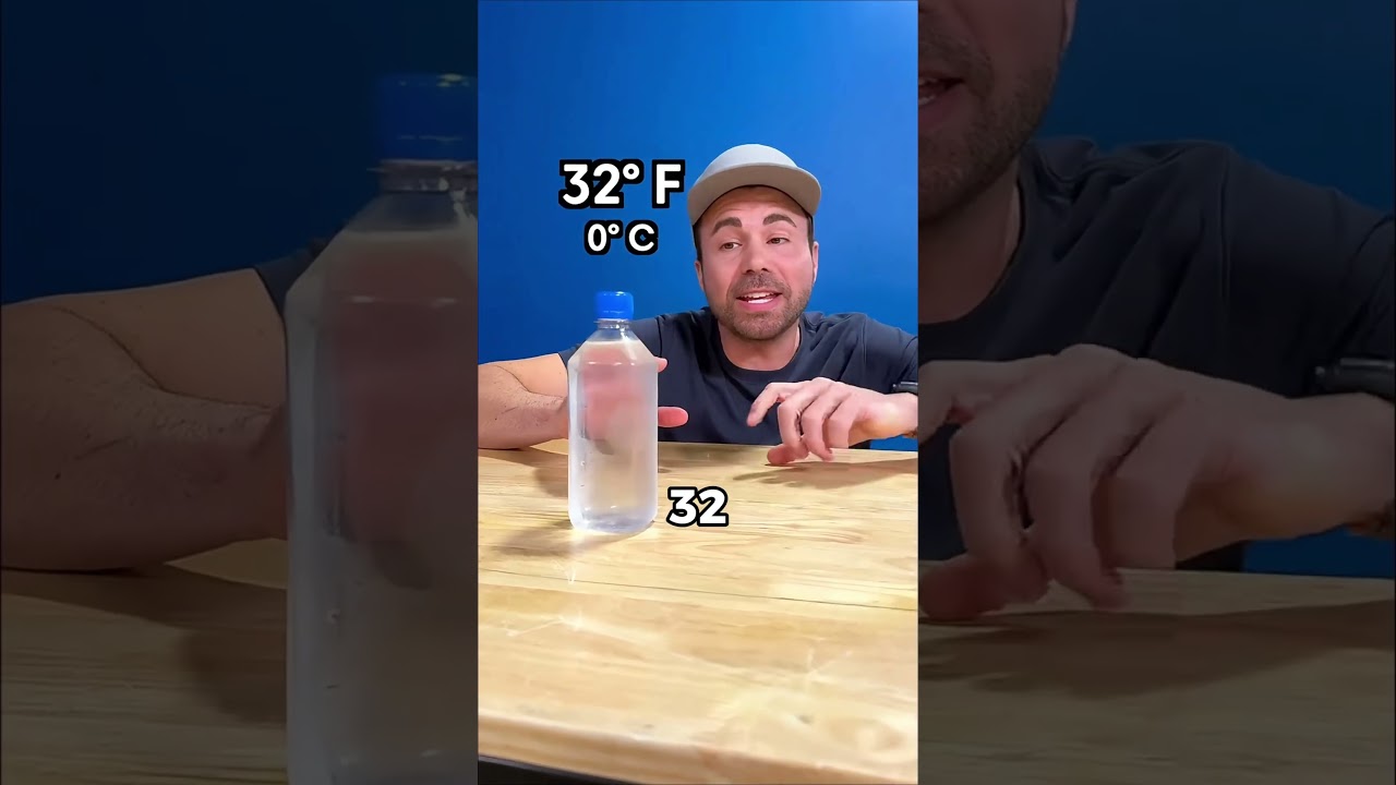 This is how to instantly freeze water in one second🥶😮 #shorts