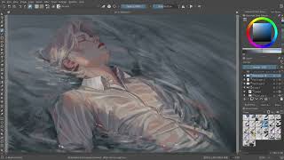 Eri looking a bit dead... BUT HE'S NOT REALLY  - OC | Digital Painting [Speedpaint]