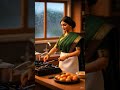 “Tiny Chef Making Pakora in Rain 🌧️” #food #shorts