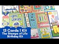 The Stamps of Life | Birthday Kit | 13 Cards 1 Kit (Actually, 11 Cards and 2 Tags)