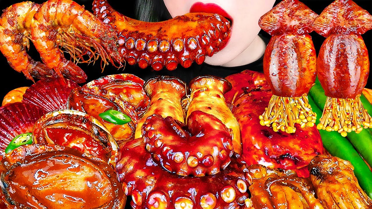 ASMR MUKBANG| Spicy FLEX Seafood Boil Octopus, Squid, Abalone, Shrimp Recipe Cooking&Eating Mukbang