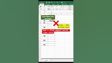 Excel Tips: Check for Empty cells : How to use ISBLANK in Excel #shorts #excel #exceltips