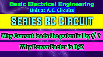 Series RC circuit (Current Leads the voltage by ∆) unit 2 AC circuits | BEE