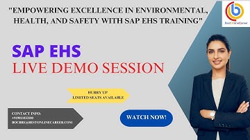 Free Demo For SAP EHS | SAP EHS Online Course | SAP EHS Overview