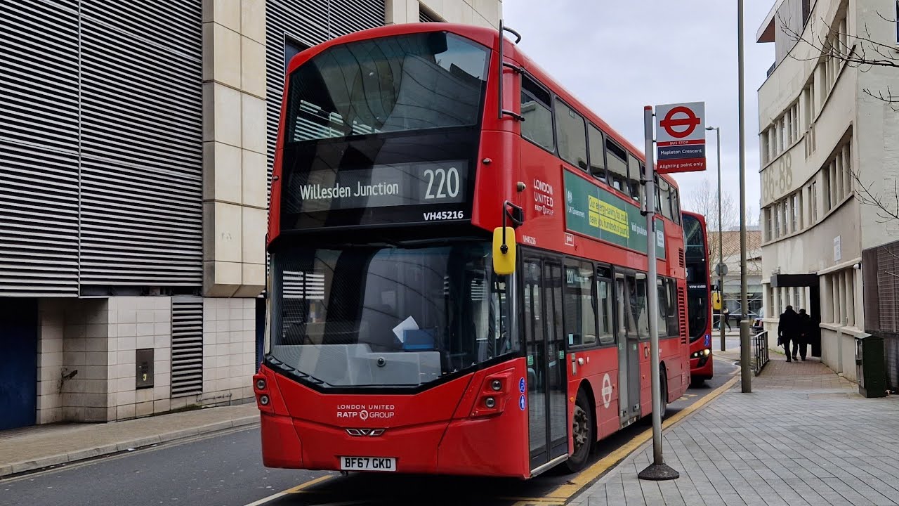 FULL JOURNEY LONDON BUS 220 WANDSWORTH WILLESDEN JUNCTION BF17GKD FULL JOURNEY LONDON BUS 220 WANDSWORTH WILLESDEN JUNCTION BF17GKD