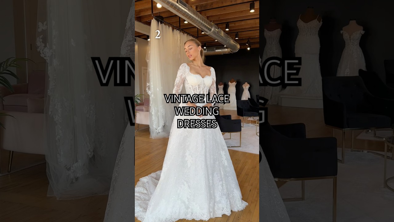 Vintage lace wedding dresses 💌 #laceweddingdress #weddingdress #bonbonbelle #sayyestothedress
