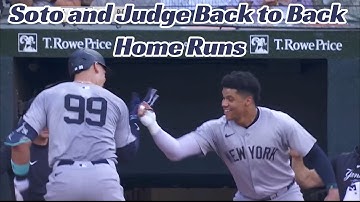 Juan Soto and Aaron Judge Mash Back to Back Home Runs