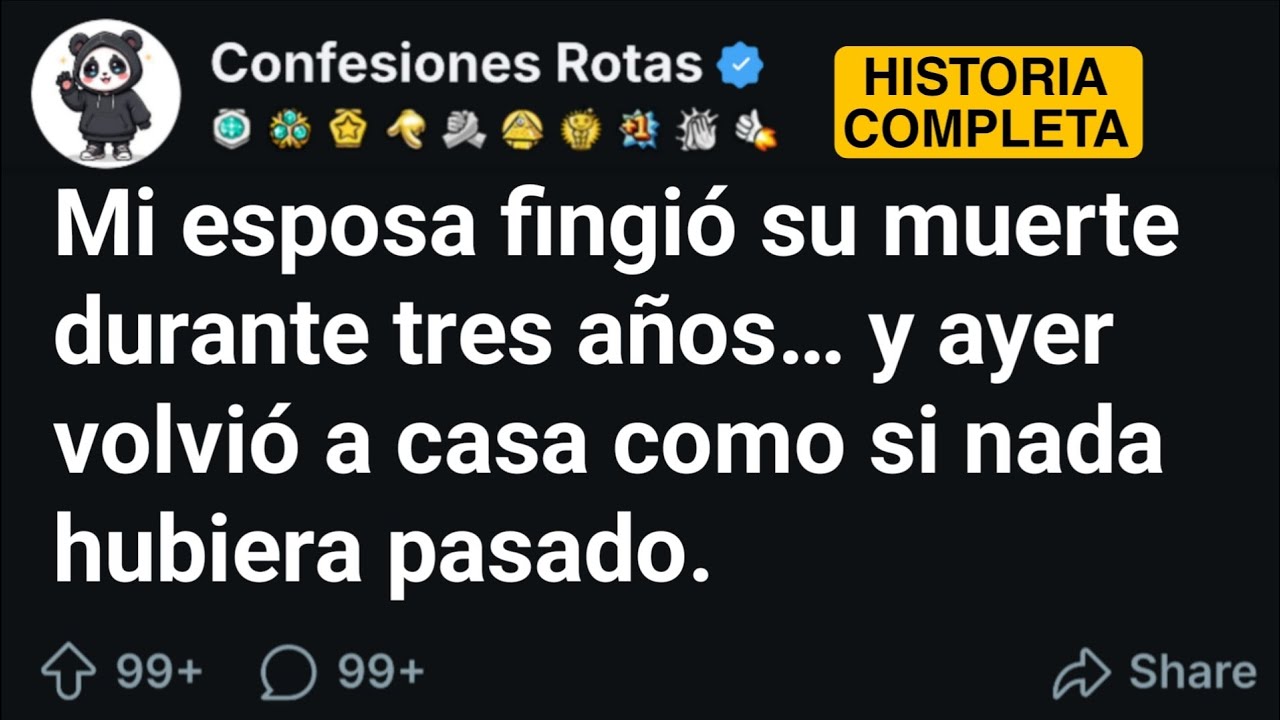 [TODA LA HISTORIA] Mi esposa fingió su muerte por 3 años… y ayer volvió como si nada hubiera pasado