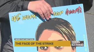 Who is the teacher on the Sacramento strike posters?