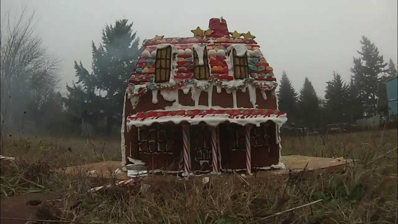 gingerbread house blows up YouTube