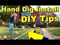 Hand Dig Drainage Tips, Sod, PVC, Sump Pump, Discharge