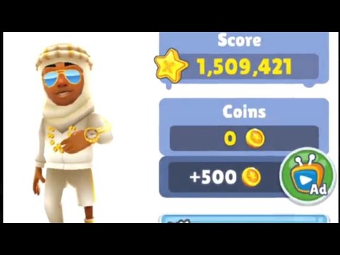 tabela de no coins subway surfers