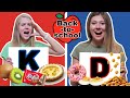 Back to School Only Eating Foods with One Letter Part 2 || Taylor & Vanessa