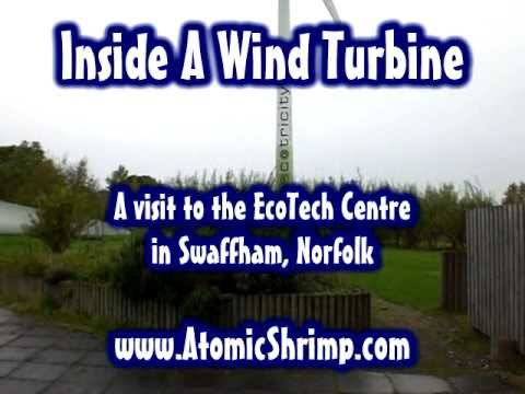 Inside a wind turbine