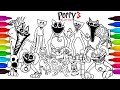 Poppy Playtime Chapter 3 Coloring Book 🎨 | All Characters Dark Color Reveal Satisfying  #V1100