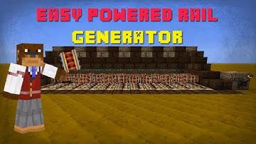 Minecraft Tutorial - Easy Powered Rail Generator (HD)
