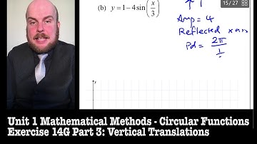 Maths Methods Unit 1: Circular Functions - Vertical Translations of Sin/Cos Graphs (Ex 14G)