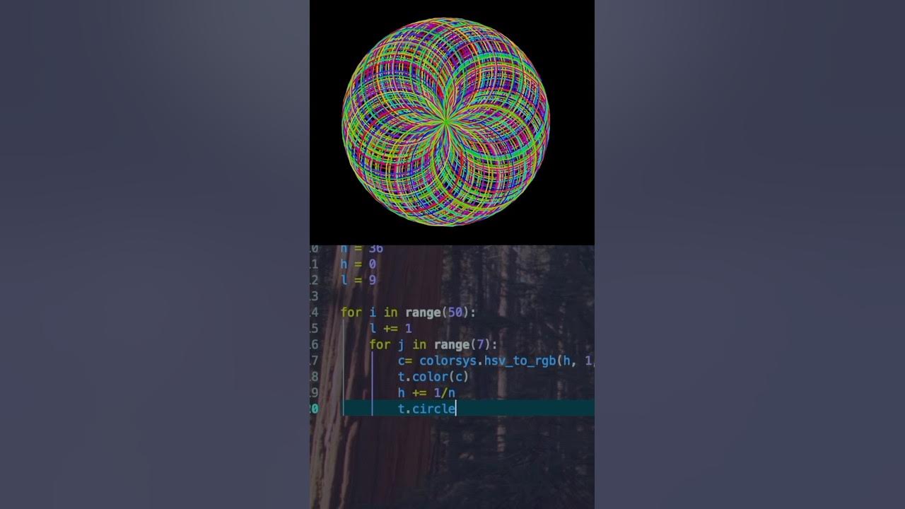 Spirograph circle design in Python / Graphics & coding / Turtle drawing ...