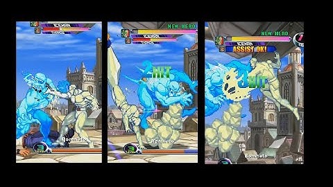 MvC2: Iceman 2x Side Switch Freeze Throw Arctic Attack Combo