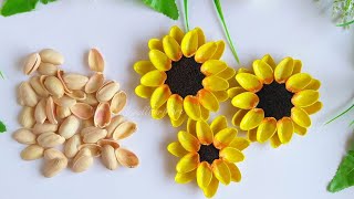 Pista Shells Craft - Sunflower |DIY  Decor