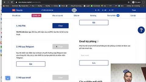Hướng dẫn cài đặt mã PIN trong tài khoản #Skyway