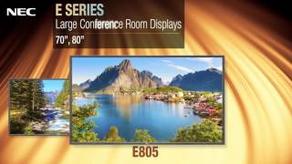 | NEC Display Solutions E Series Large Conference Room Displays Net Worth
