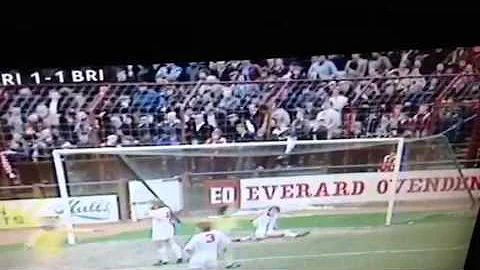 Peter Sayer scores of BHAFC vs Orient 1979