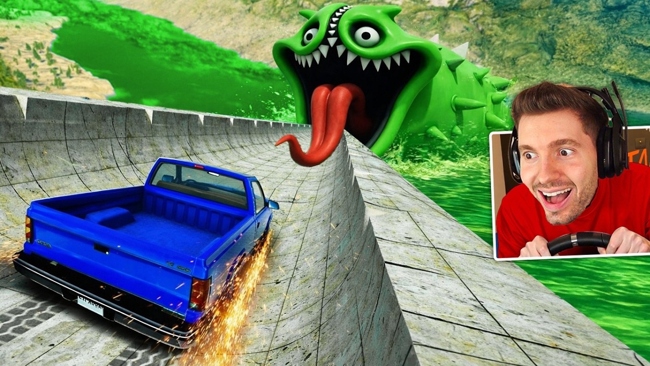 CARRO A 300km/h fugindo da VARIANTE WORM no BeamNG Drive!