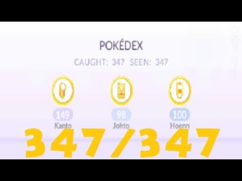 Pokemon Go 3rd Gen - 100% Hoenn Pokedex 347/347 