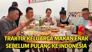 TRAKTIR KELUARGA MAKAN &  SENANGIN ANAK SEBELUM PULANG KE INDONESIA, SEKELUARGA SANGAT SENANG