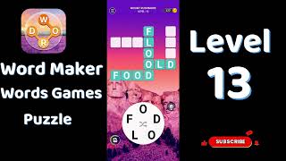 Word Maker Level 13  Answers | Words Games Puzzle | Go Answer screenshot 4