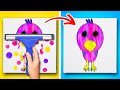 EASY DRAWING HACKS || My Teacher is OPILA BIRD - Cool Creative Hacks by 123GO! CHALLENGE