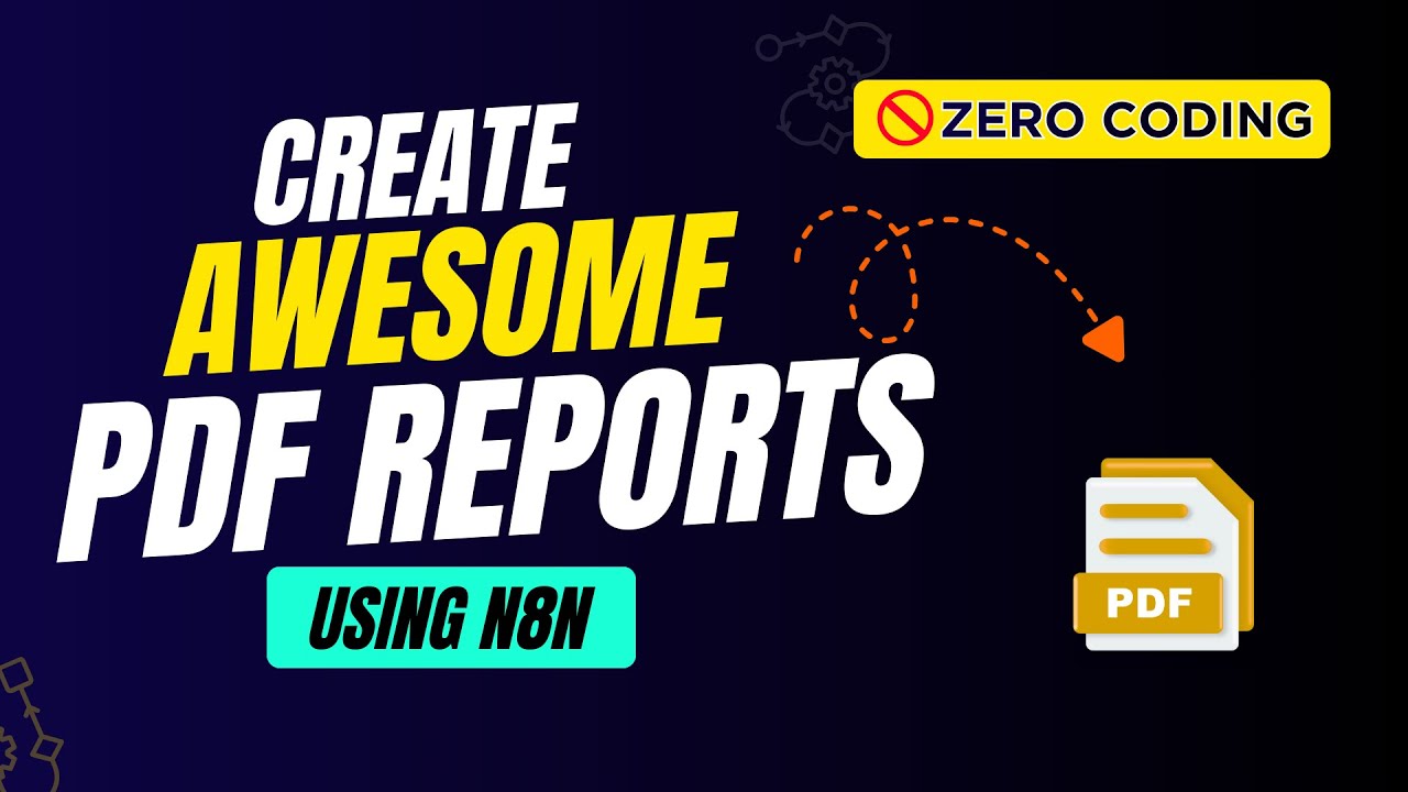 Создавайте пользовательские PDF-отчеты с помощью N8N без каких-либо платных подписок.